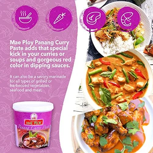 Mae Ploy Panang Curry Paste 14 oz (397 g) | Authentic Thai Flavor for Curries & Soups thumbnail 3