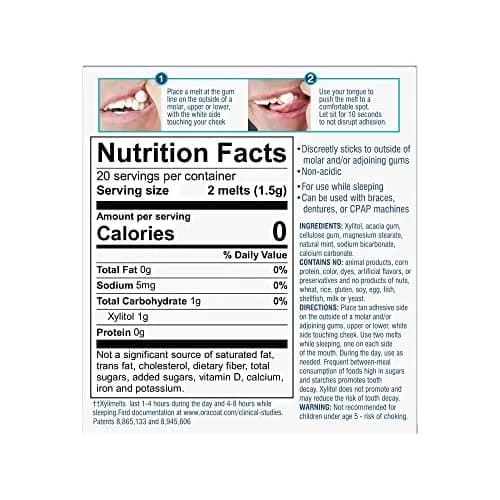Oracoat XyliMelts Dry Mouth Relief Discs 40 Count | Long-Lasting Moisturizer with Xylitol, Mild Mint Flavor thumbnail 2