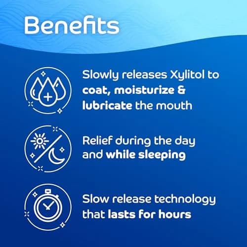 Oracoat XyliMelts Dry Mouth Relief Discs 40 Count | Long-Lasting Moisturizer with Xylitol, Mild Mint Flavor thumbnail 4