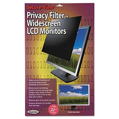Kantek SVL22W Secure View LCD Privacy Filter for 22-Inch Widescreen | Micro-Louver Technology for Privacy & Glare Reduction thumbnail 4
