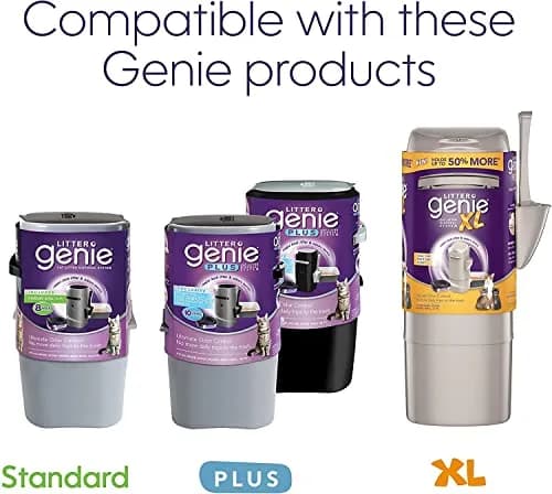 Litter Genie Ultimate Cat Litter Disposal System Refills Purple 12 Cartridges | Lock Away Odors thumbnail 7