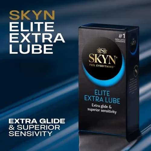 SKYN Elite Extra Lube Condoms – 12 Count – Ultra-Thin, Lubricated Latex-Free Condoms | Superior Sensitivity thumbnail 2