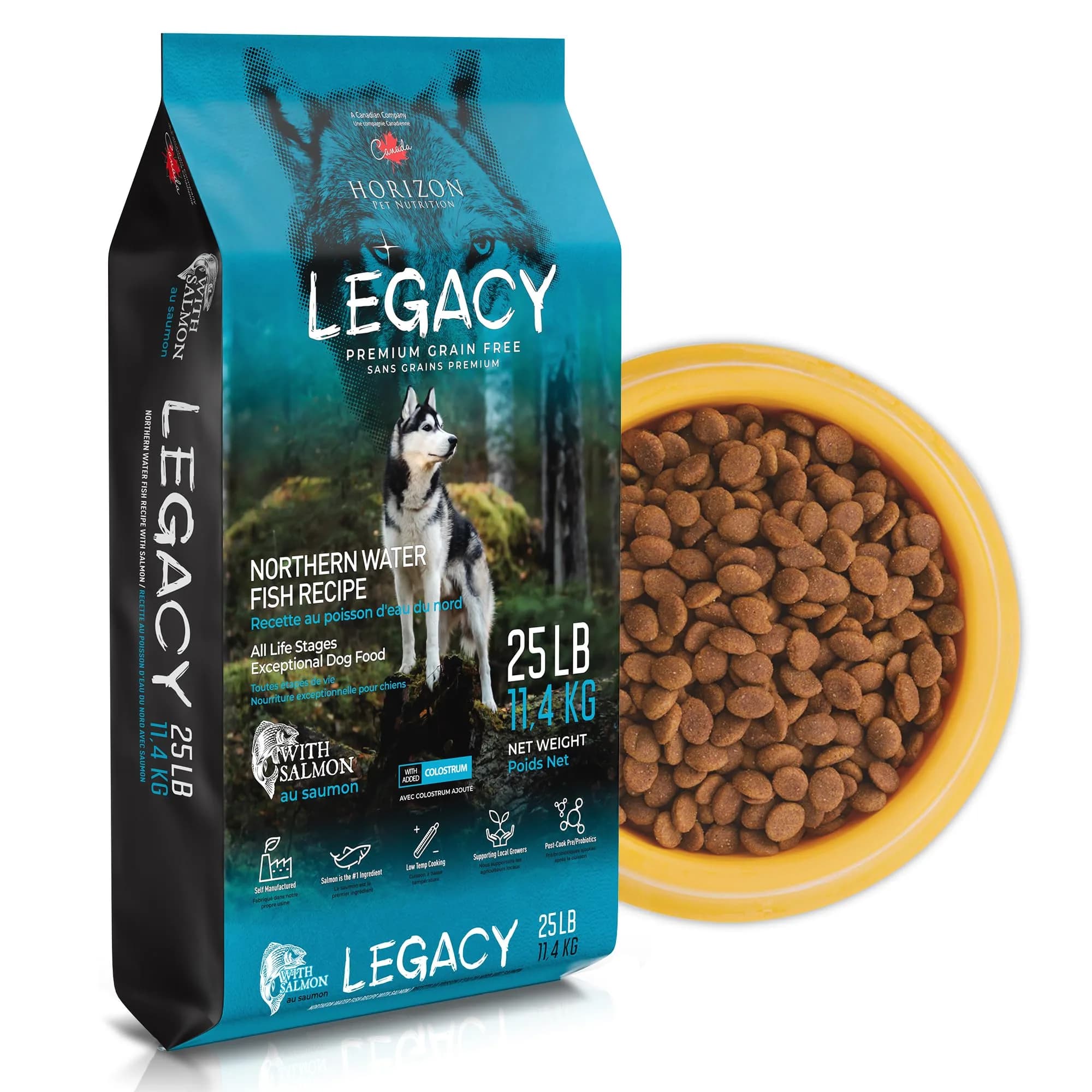 LEGACY High Protein Dog Food — Salmon First, Grain-Free, Immunity Support, All Life Stages, 11.34kg (25 lb) - main product image