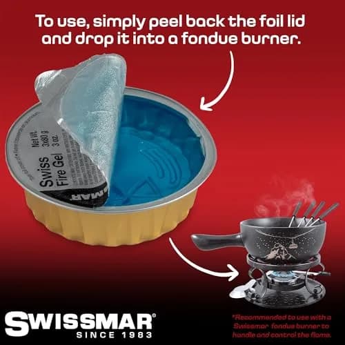 Swissmar Fire Gel Cans - 3oz Set of 3 | Reliable Fuel for Fondue & Campfire thumbnail 6