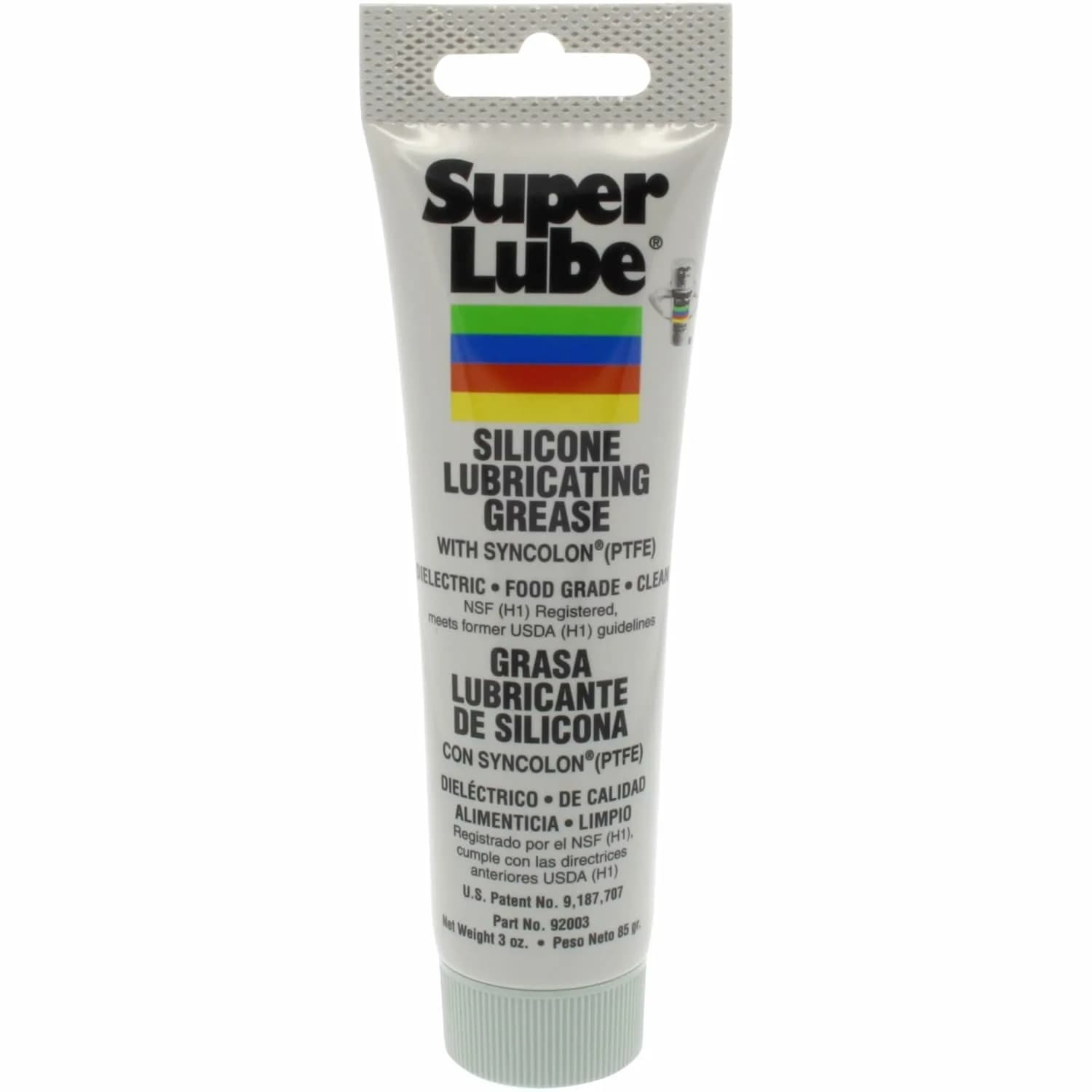 Super Lube 92003 Silicone Lubricating Grease with PTFE, 3 oz (85 g) Tube | Industrial & Automotive Machine Lubricant - main product image