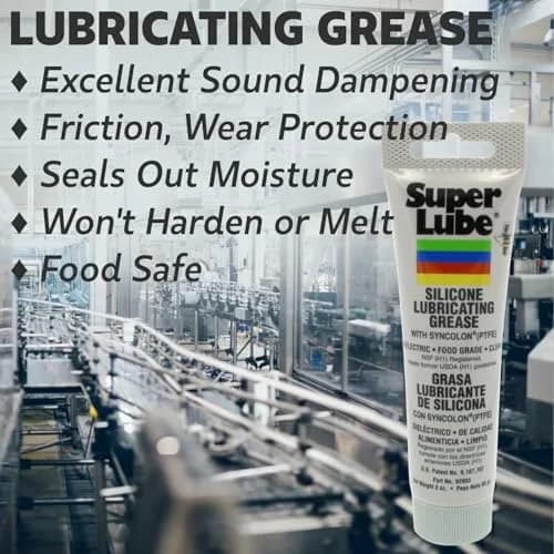 Super Lube 92003 Silicone Lubricating Grease with PTFE, 3 oz (85 g) Tube | Industrial & Automotive Machine Lubricant thumbnail 2