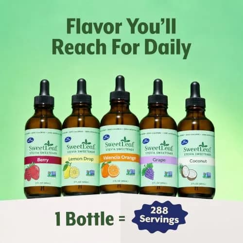 SweetLeaf Stevia Drops Liquid Sweetener, Coconut 2 Fl Oz | Zero Calorie, Natural Flavors thumbnail 9