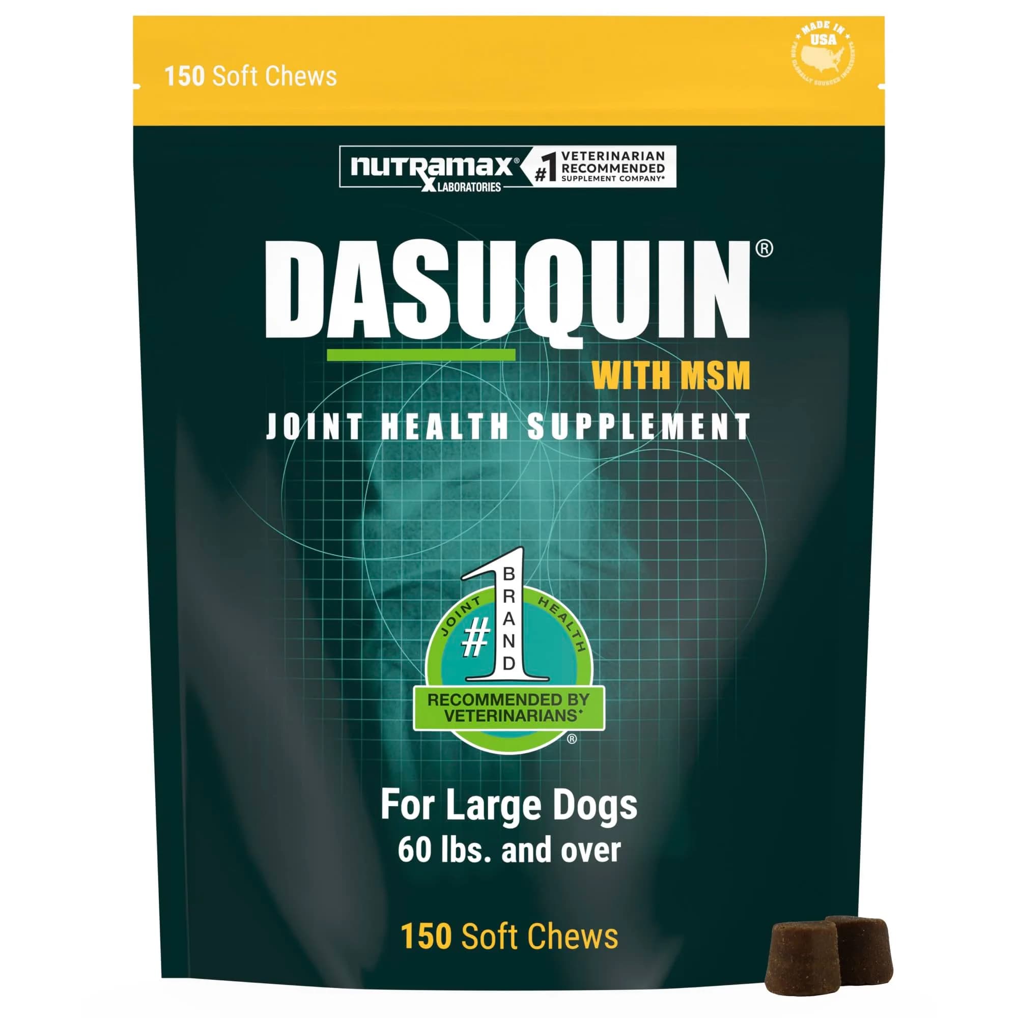 Nutramax Dasuquin MSM Joint Supplement for Large Dogs 150ct | Supports Healthy Joints & Cartilage - main product image