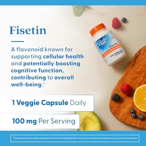 Doctor's Best Fisetin Supplement 100 mg Capsules (30 Count) | Brain Health & Antioxidant Support thumbnail 4