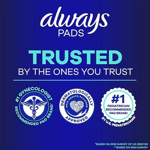 Always Maxi Overnight Feminine Pads with Wings for Women, Size 4, Overnight Absorbency, Unscented, Leak-Free Protection, 48 Count | Long-lasting overnight coverage thumbnail 5
