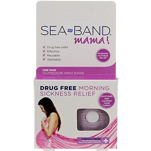 Sea-Band Mama Anti-Nausea Acupressure Wristband for Morning Sickness, Colors May Vary, Pack of 2 | Natural, Drug-Free Relief thumbnail 1