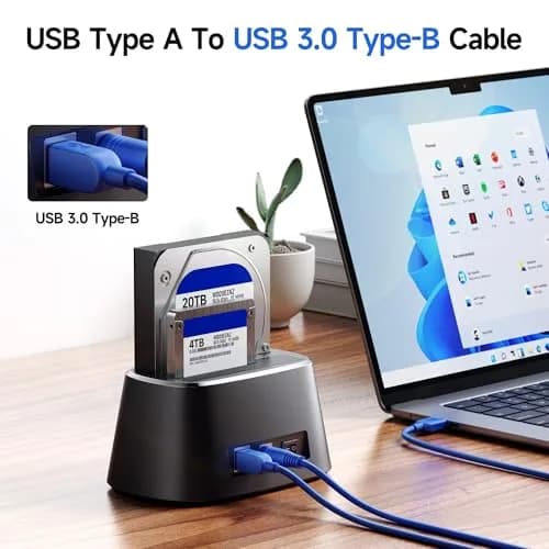 Cable Matters USB 3.0 A to B Cable 10ft | 5Gbps Data Transfer, Blue, Durable, Compatible with External Hard Drives & Monitors thumbnail 7