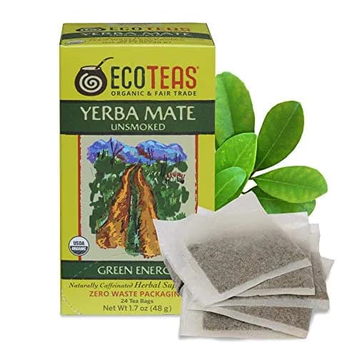 ECOTEAS Organic Unsmoked Yerba Mate Tea 24 Bags | Natural Energy & Metabolism Support thumbnail 1