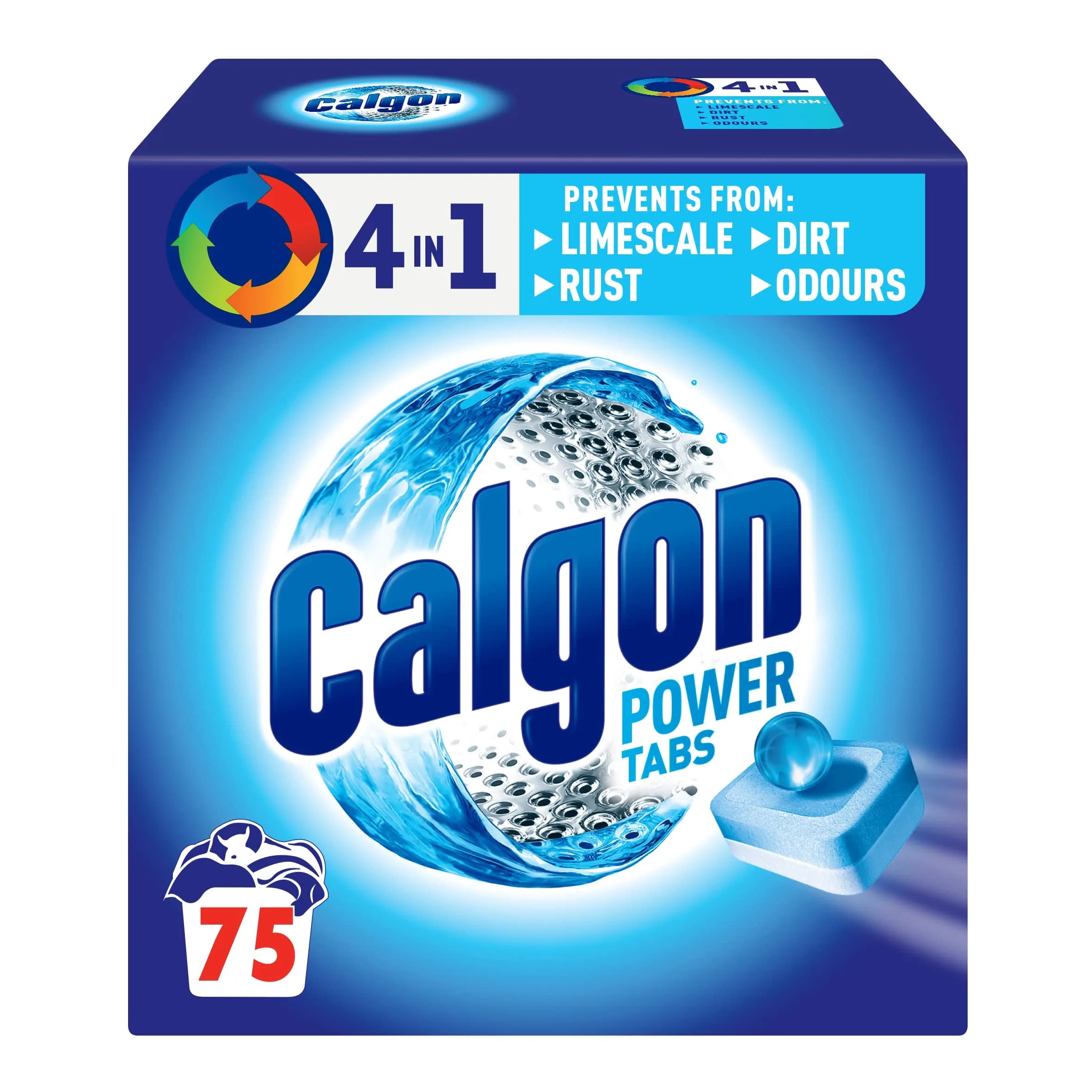 Calgon 4-in-1 Washing Machine Cleaner Tablets 75 Count | Deep Limescale & Odor Removal - main product image