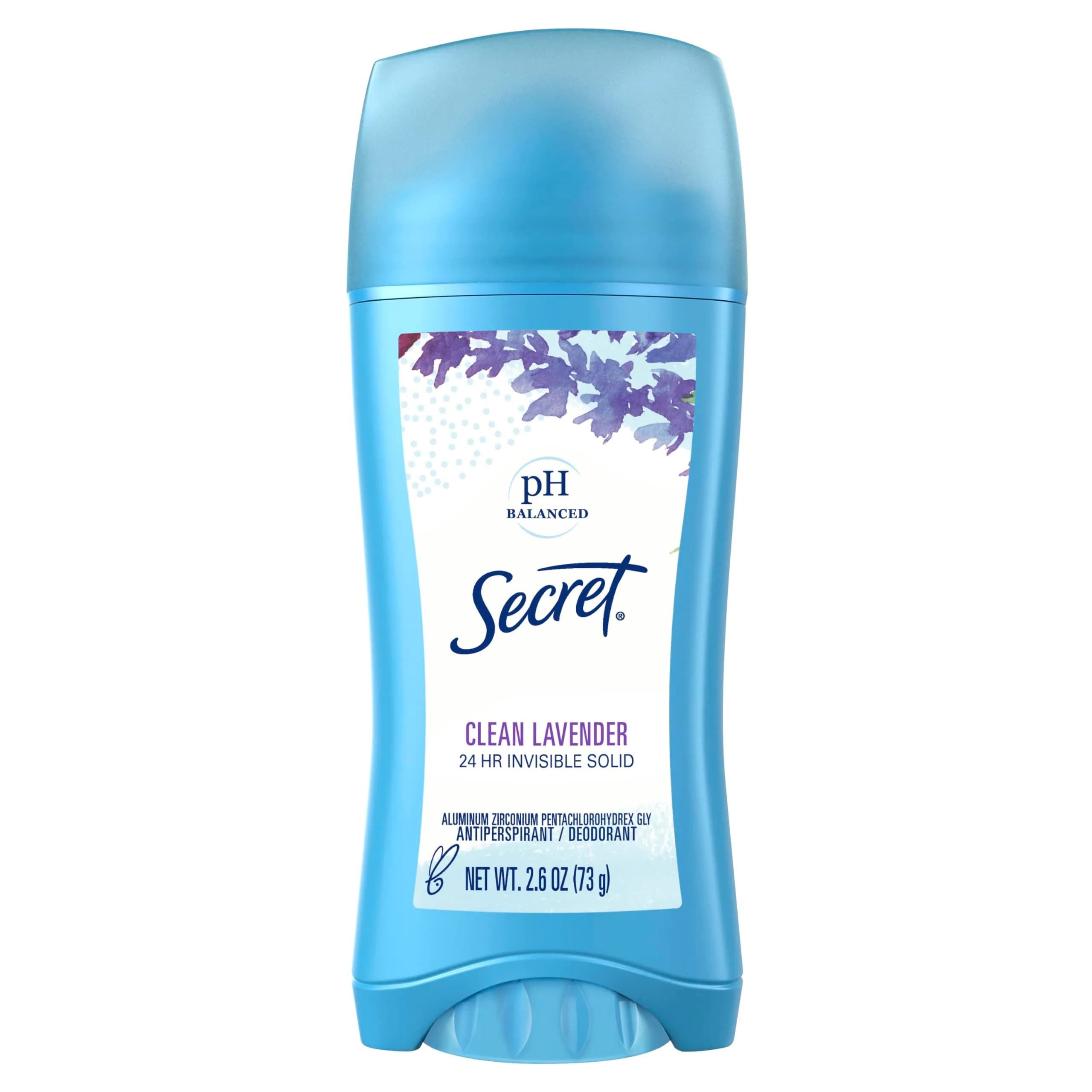 Secret Original Unscented Invisible Solid Antiperspirant & Deodorant 75ml (2.6 oz) | 24-Hour Sweat & Odor Protection — Lavender / 2.6 Ounce