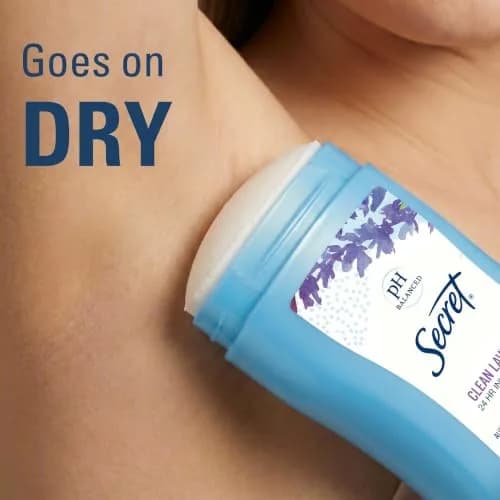 Secret Invisible Solid Antiperspirant Deodorant for Women, Clean Lavender Scent, 74g (2.6 oz) | 24hr Sweat & Odor Protection thumbnail 5