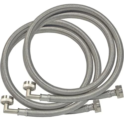 Eastman 5 ft Washing Machine Hoses with Elbows, 2-Pack, 15.24 cm (60 in) | CSA Certified & UPC Approved thumbnail 1
