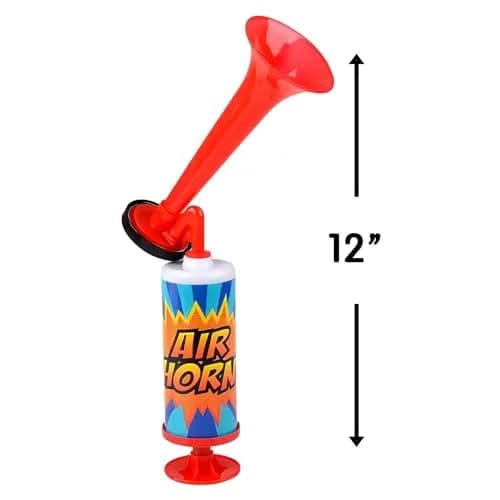 Rhode Island Novelty Super Blast Hand Pump Air Horn | Never Runs Out, 7 inches, Assorted Colors thumbnail 3