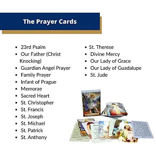 Autom Holy Cards Assorted Set of 54 | Catholic Saints & Prayers, 4"x2.5" thumbnail 4
