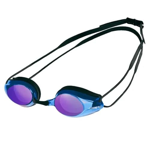 ARENA Tracks Unisex Adult Racing Swim Goggles FINA-Approved Anti-Fog Mirror Lens, Black/Blue Multi/Black | Competitive Swimming Essential thumbnail 1