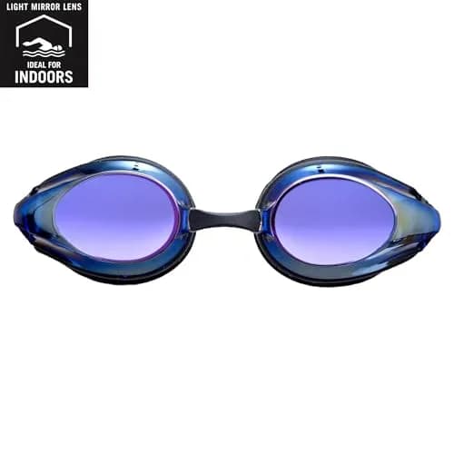 ARENA Tracks Unisex Adult Racing Swim Goggles FINA-Approved Anti-Fog Mirror Lens, Black/Blue Multi/Black | Competitive Swimming Essential thumbnail 3