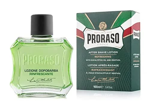 Proraso After Shave Lotion Eucalyptus & Menthol Refreshing Splash 100ml (3.4 Fl Oz) | Calms Skin Post-Shave thumbnail 1