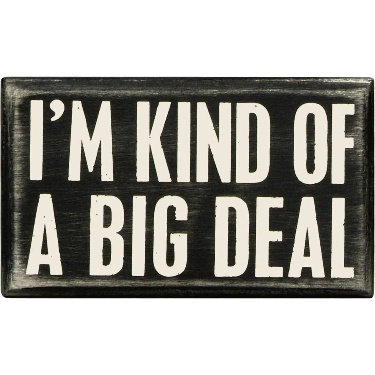 Primitives by Kathy I'm Reading Box Sign 7" x 4" | Rustic Wood Wall Decor — 5 x 3 Inches