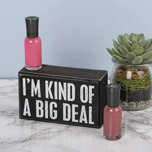 Primitives by Kathy Classic Box Sign 5 x 3-Inches | Reads: I'm Kind Of A Big Deal thumbnail 3