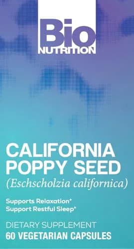 Bio Nutrition California Poppy Vegi-Caps 60 Count | Natural Relaxation & Sleep Support (100 words) thumbnail 4