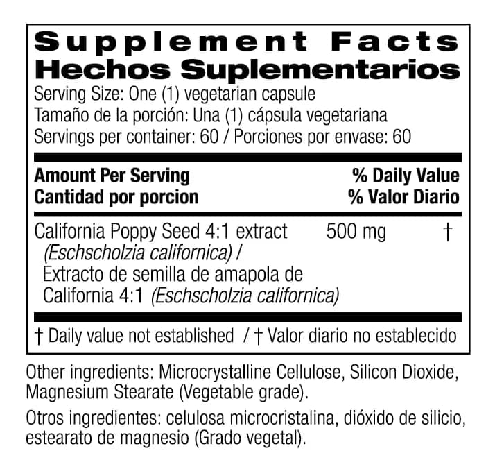 Bio Nutrition California Poppy Vegi-Caps 60 Count | Natural Relaxation & Sleep Support (100 words) thumbnail 6