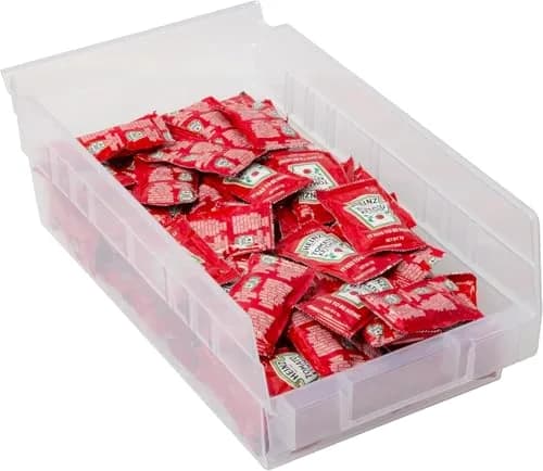 Akro-Mils Heavy Duty Plastic Shelf Bins 12"x 6.5"x 4" Clear 12-Pack | Industrial Grade Storage for Kitchen, Garage, Office thumbnail 8