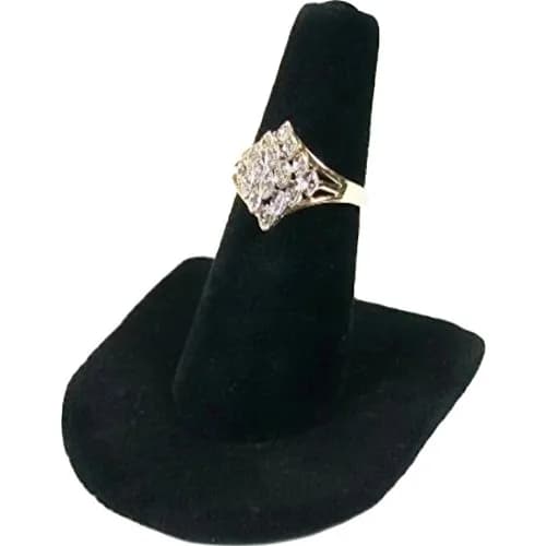 FindingKing 5 Black Velvet Ring Holder Showcase Display Stands | Elegant Jewelry Organizer for Rings thumbnail 2