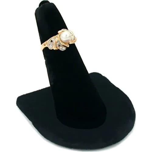 FindingKing 5 Black Velvet Ring Holder Showcase Display Stands | Elegant Jewelry Organizer for Rings thumbnail 3