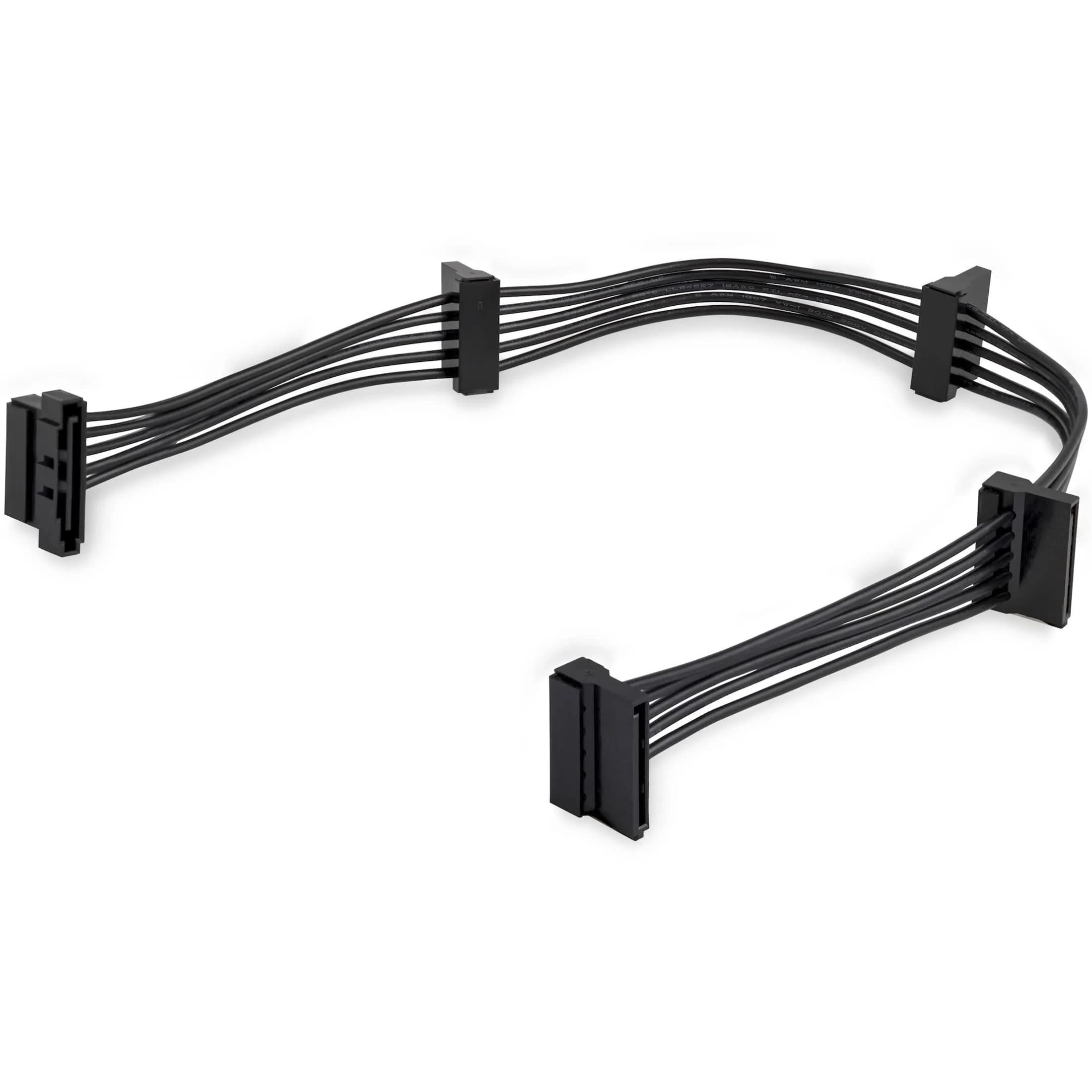 StarTech.com SATA Power Splitter Adapter Cable 400mm | 1-to-4 SATA Power Receptacles - main product image