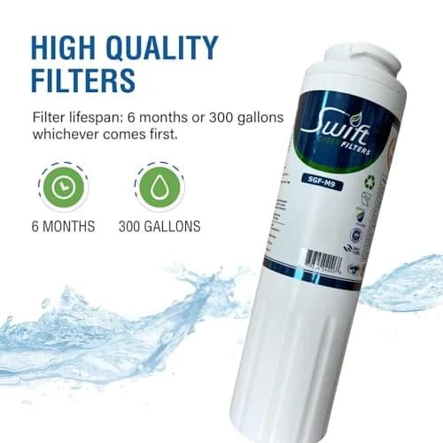 Swift Green Filters SGF-M9 Replacement Refrigerator Water Filter 3 Pack | NSF Certified, Eco-Friendly Coconut Shell Carbon, 2000-Gallon Capacity thumbnail 4
