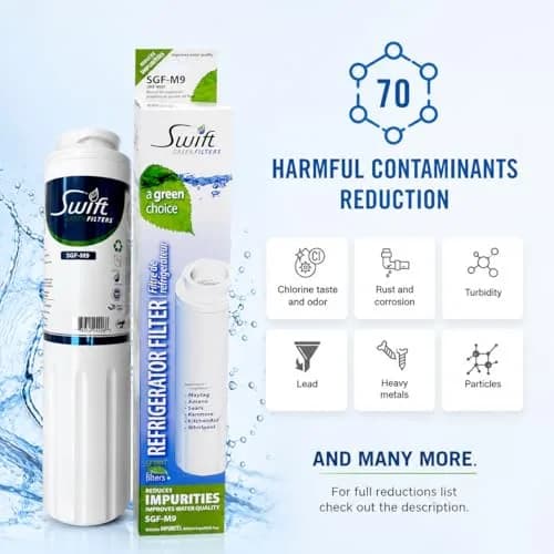 Swift Green Filters SGF-M9 Replacement Refrigerator Water Filter 3 Pack | NSF Certified, Eco-Friendly Coconut Shell Carbon, 2000-Gallon Capacity thumbnail 6