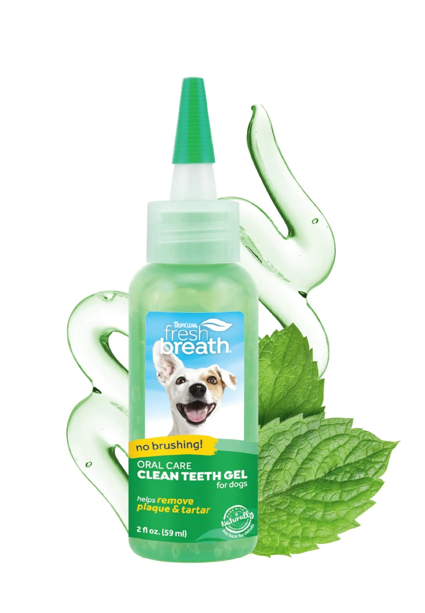 TropiClean Clean Teeth Gel for Dogs | Dog Dental Care | Breath Freshener | 59ml (2 Fl Oz) | Supports Oral Health — 2 Fl Oz