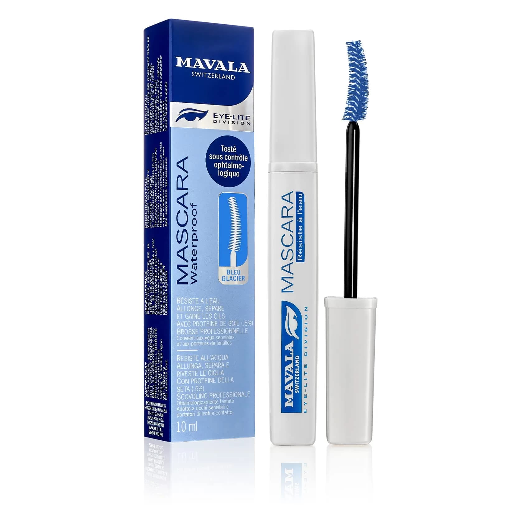 Mavala Waterproof Mascara Glacier Blue 10ml (0.32 Fl Oz) | Defines & Smoothes Lashes - main product image