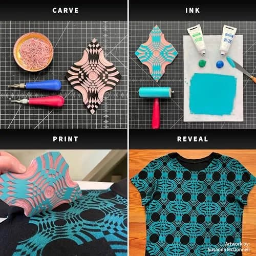 Speedball Premium Block Printing Ink Set - 6 Colors, 1.25 oz Each | Water-Soluble Oil-Based Ink for Fabric & Paper thumbnail 6