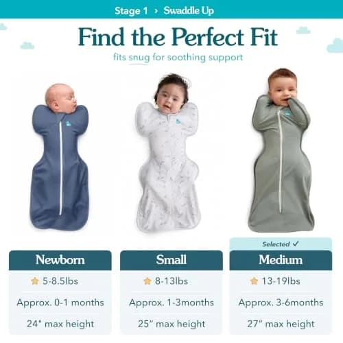 Love to Dream Swaddle Up Organic Baby Sleep Sack | 1.0 TOG, 68cm (27 in), Cream thumbnail 4