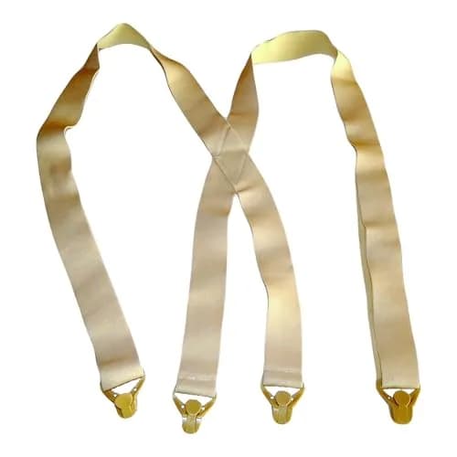 Hold-Up Tan XL 1.5-Inch X-Back Under-Ups Suspenders with Gripper Clasps thumbnail 1