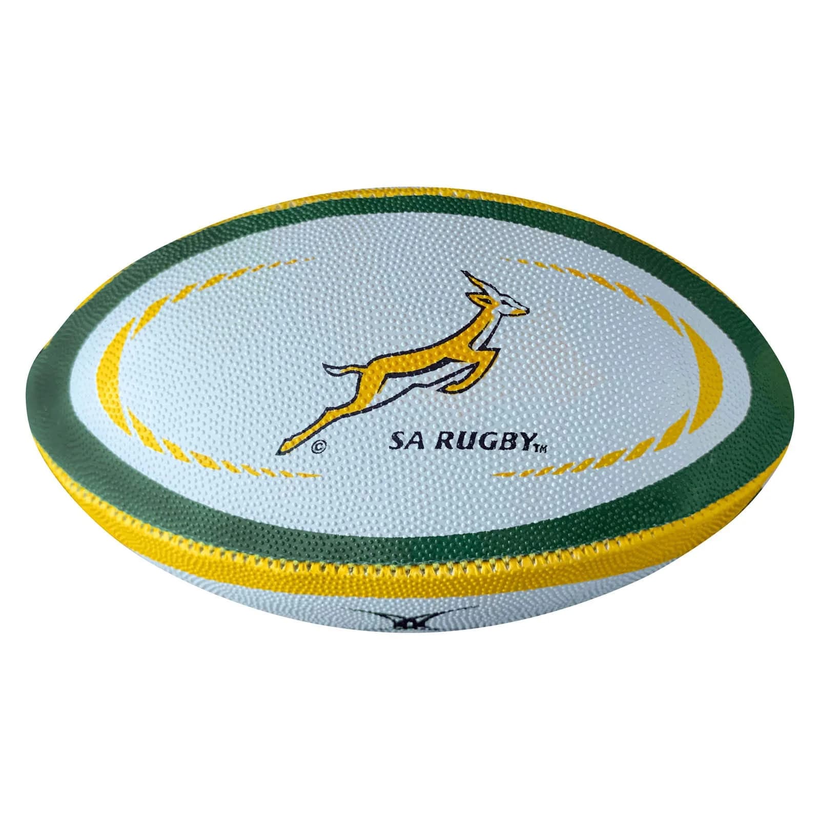Gilbert South Africa Mini Rugby Ball | Official Replica Souvenir Ball (7.24" x 4.65" x 2.44") - main product image