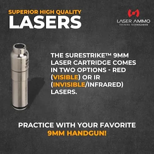 Laser Ammo SureStrike™ 9mm Cartridge - Laser Training Solution for Your 9mm, 9mm SureStrike™ Laser Cartridge (with red Visible Laser Class I, 3.5mW) thumbnail 3