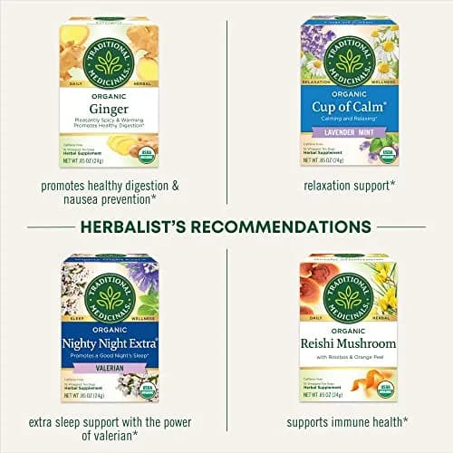 Traditional Medicinals Organic Lemon Balm Tea 16 Count (0.85 oz) | Supports Stress Relief & Digestive Health thumbnail 5