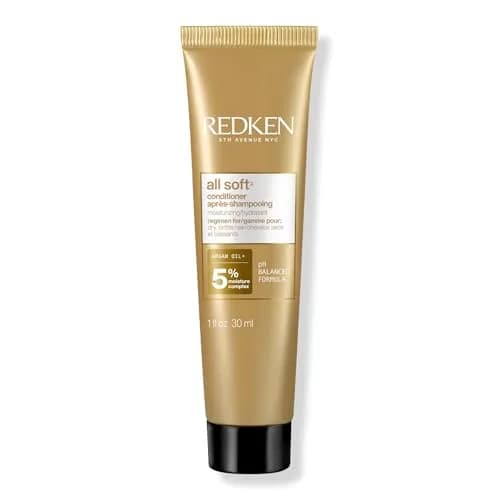 Redken All Soft Argan Oil Conditioner | For Dry / Brittle Hair | Moisturizes & Provides Intense Softness | 30ml (1 Fl Oz) | Salon Professional thumbnail 1