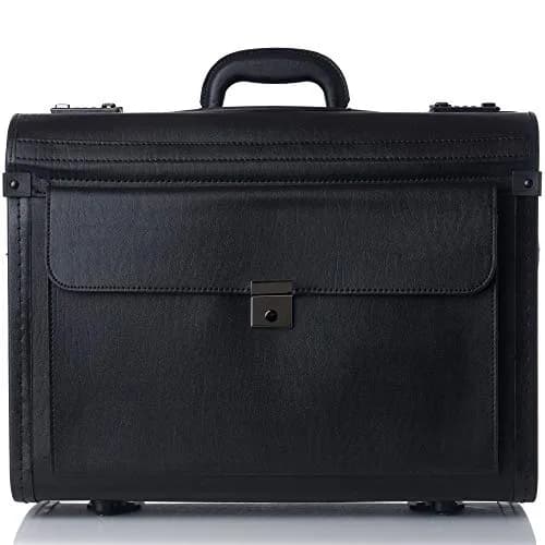 Alpine Swiss Rolling 17" Laptop Briefcase on Wheels Attache with TSA Approval, Black thumbnail 5
