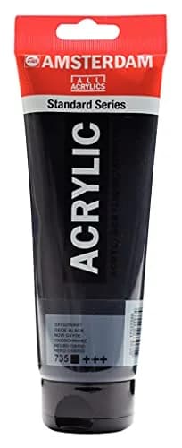 Amsterdam Standard Series Acrylic Paint Tube, Oxide Black 735, 250ml (8.45 Fl Oz) | Professional Grade, Fast-Drying, Multi-Surface thumbnail 1