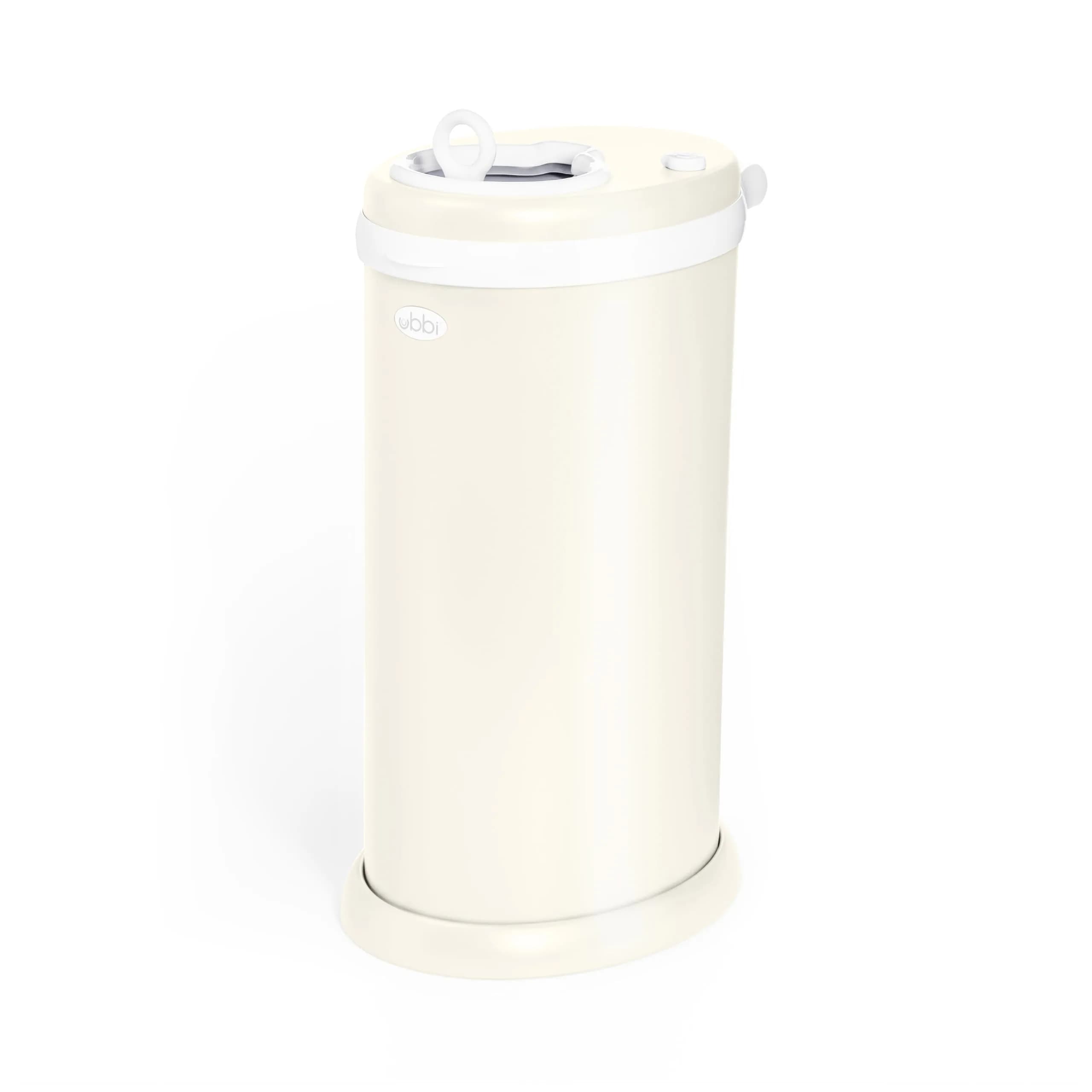 Ubbi Stainless Steel Diaper Pail Ivory | Odor-Locking, No Special Bags, Modern Nursery (70-120 chars)