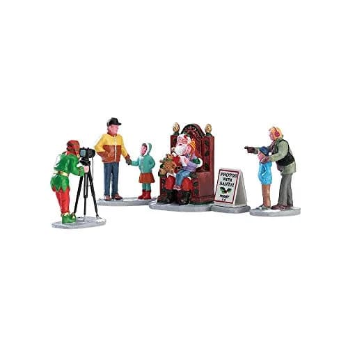 Lemax Photos With Santa Set of 5 Collectible Figurines 7.4 cm (2.9") | Christmas Village Décor thumbnail 4