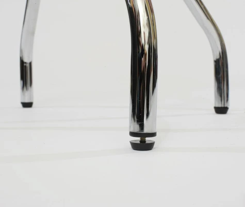 TRINITY Heavy Duty 30 Inch Backless Swivel Bar Stool, Black | Sturdy Chrome & Faux Leather thumbnail 5